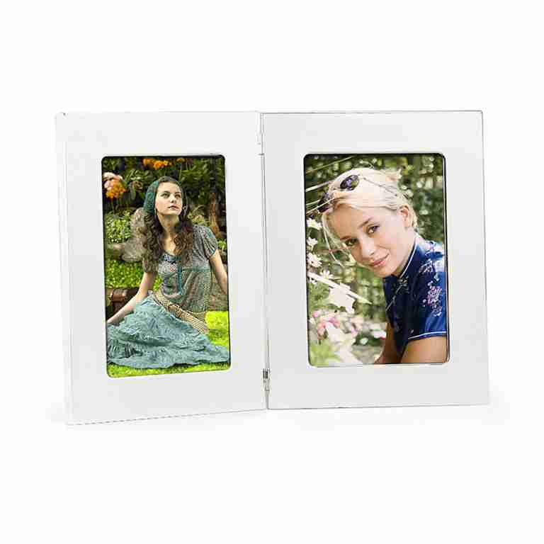 Whitehill Silverplated Plain Double Photo Frame